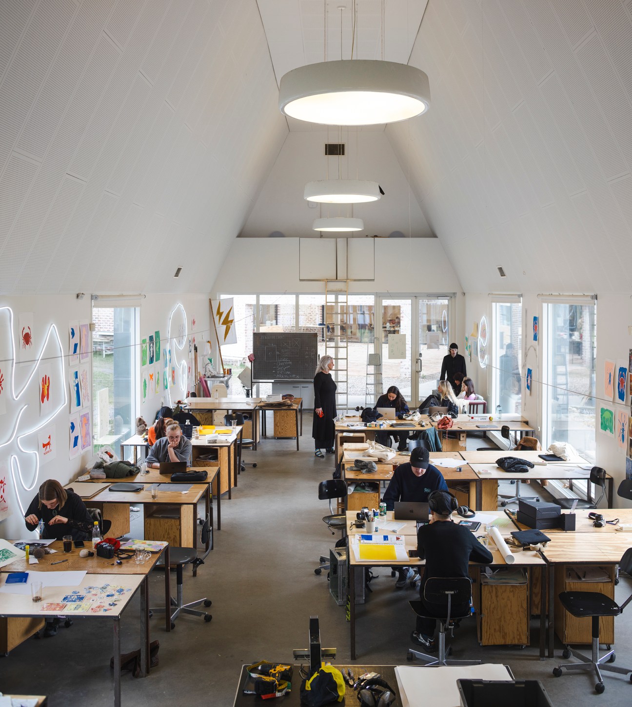 Interior of a school for adults