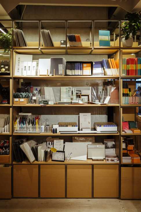 Tsutaya Books Nakameguro interior showing shelves of books, stationery, and design products