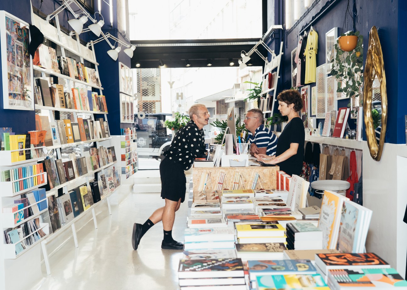 bookstore employees chatting