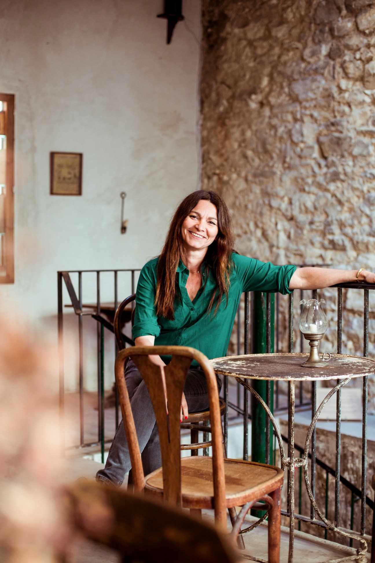 Laurence Renaux, sixth-generation director of Maison Empereur, sits at a table in the historic Marseille store.