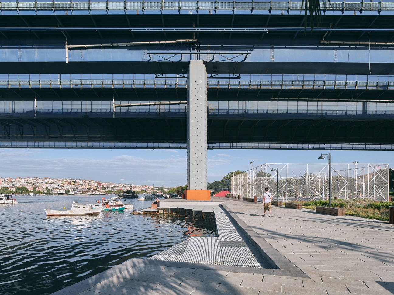 Boats under the bridge