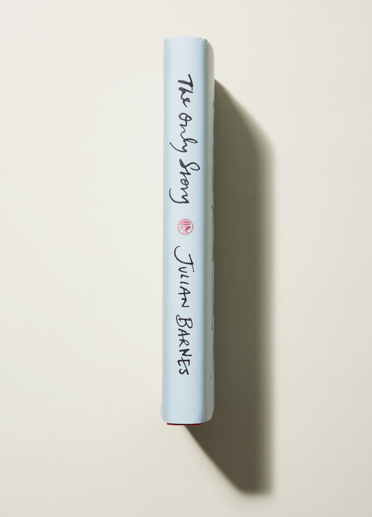 Book spine of 'The Only Story' by Julian Barnes against a neutral background.
