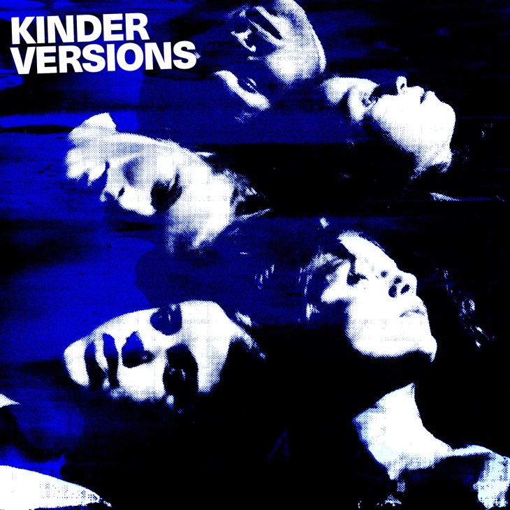 Kinder Versions album cover by Mammut showing band members in blue and white tones.