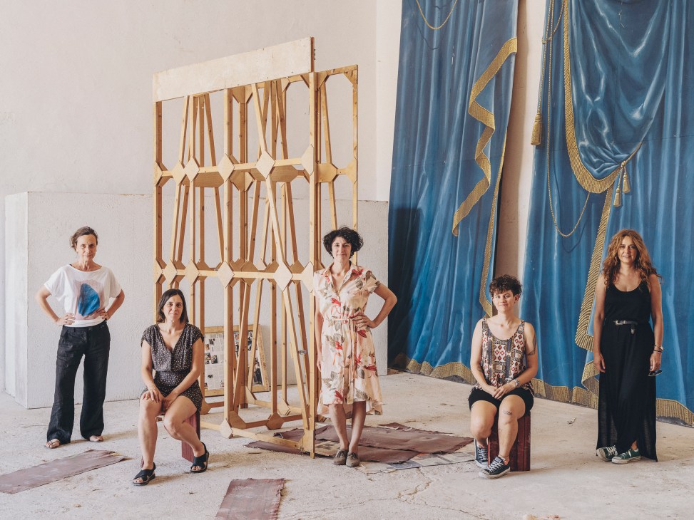 The Pueblos en Arte team with Lucía Camón centre and co-founder Ana Bettschen far left