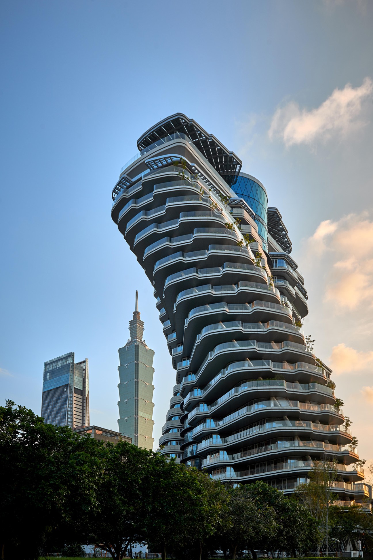 Taipei's spiral-shaped Agora Garden Tower with twisted double helix design
