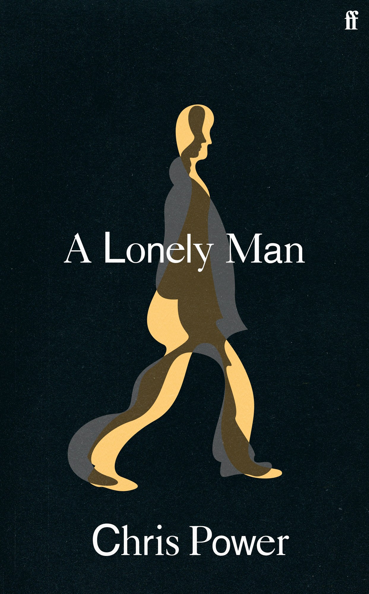 Book cover of A Lonely Man by Chris Power showing a stylized silhouette of a walking figure