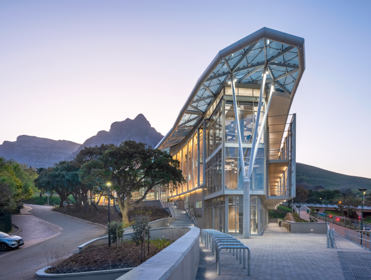 Exterior side view of The Hasso Plattner D-School Afrika