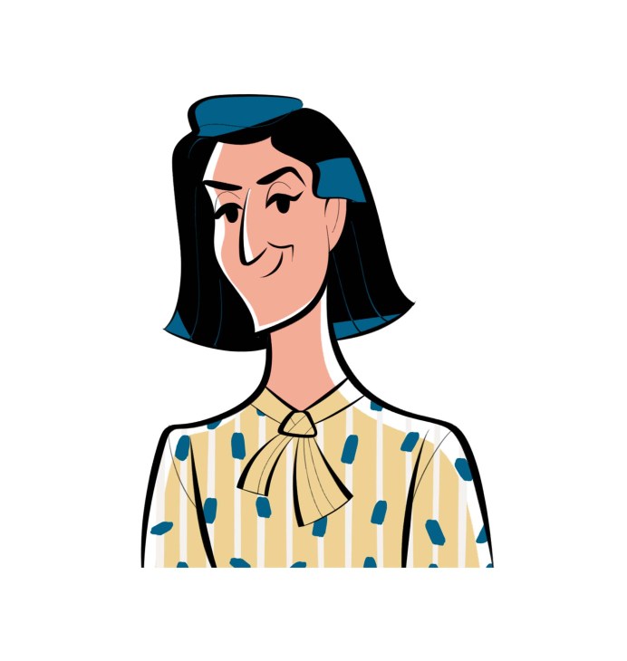 Portrait of Maya Gur during the debate discussion