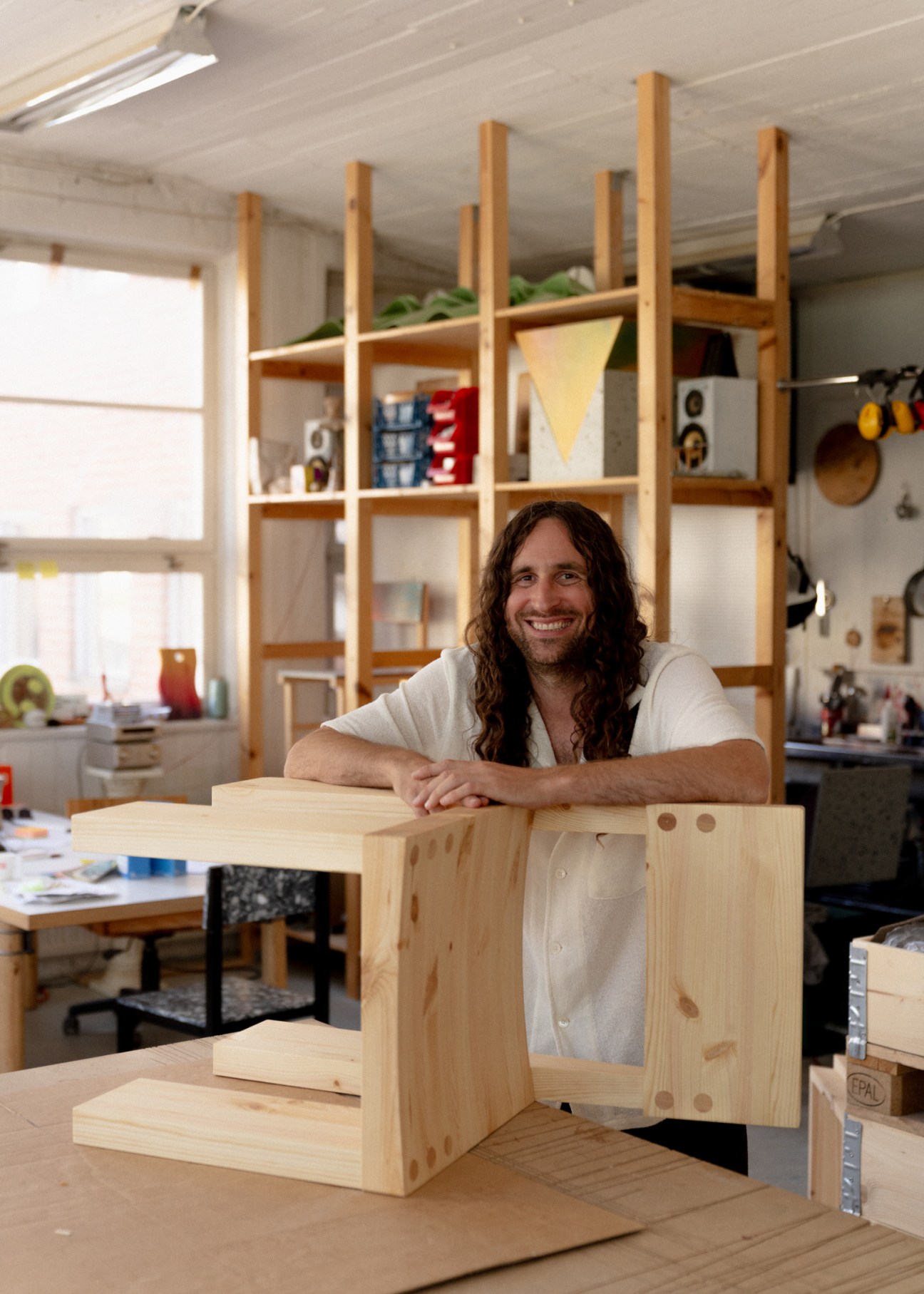 Portrait of Vaarnii designer Fredrik Paulsen in his Stockholm-based studio