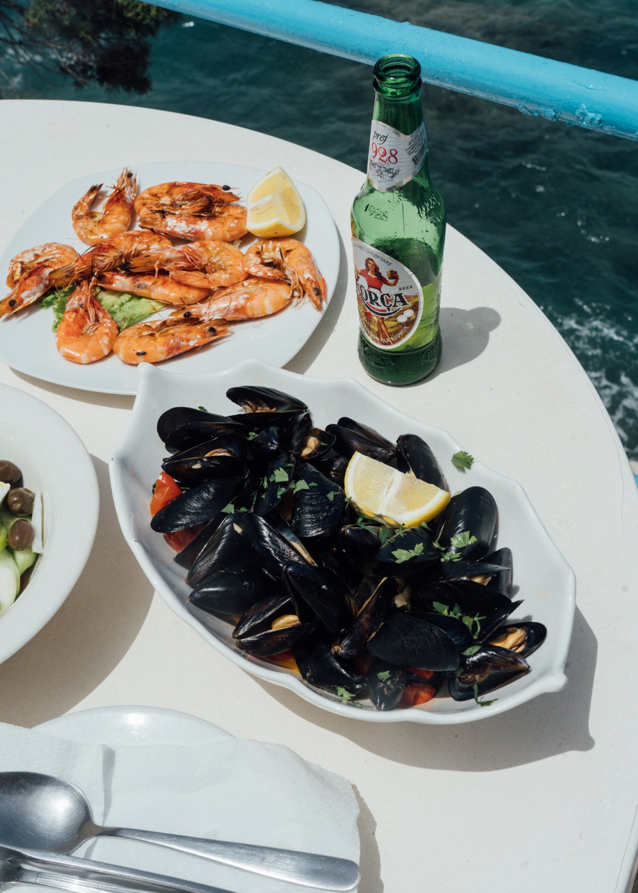 Canoodles in Ksamil
Fresh seafood at Pulëbardha bay