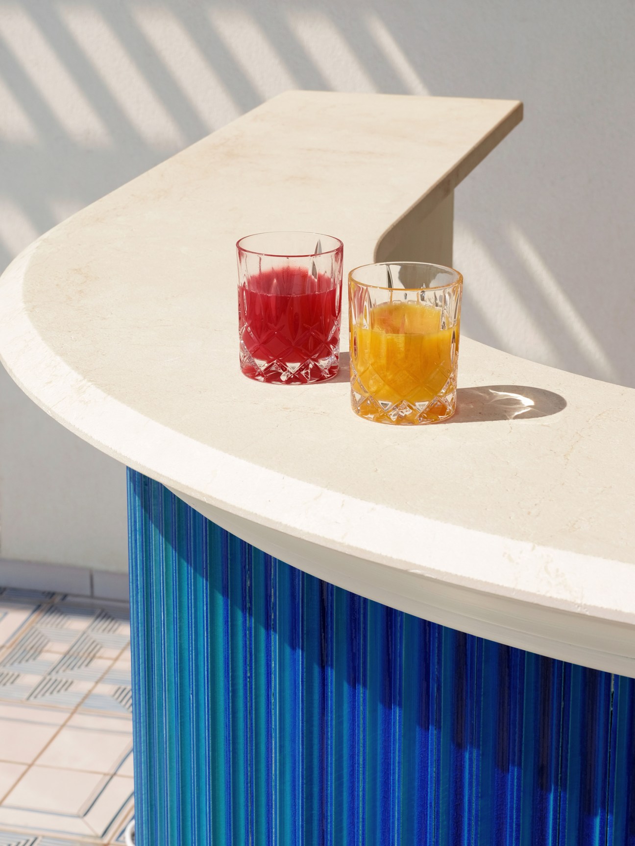 Interior view of Borgo Santandrea hotel showing Gio Ponti furniture and mid-century design
