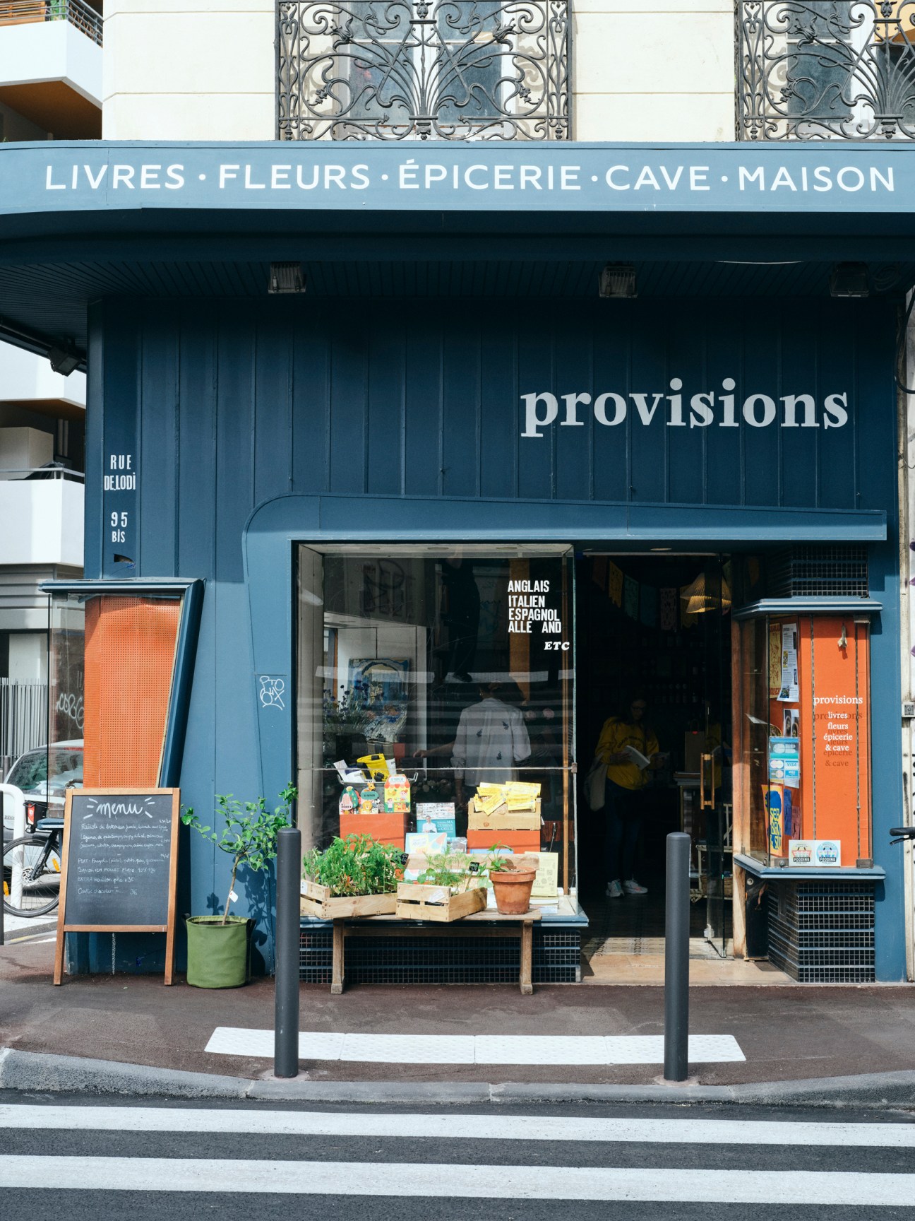 Provisions specialty food store housed in a former bookshop in Marseille