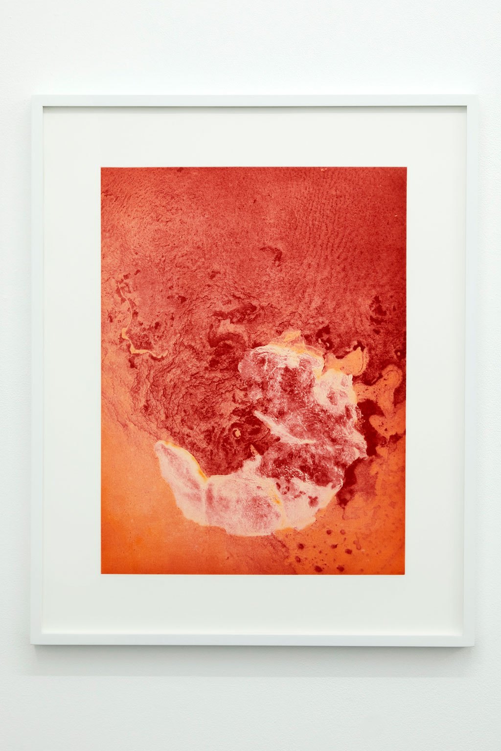 Printed artwork samples arranged on work surface