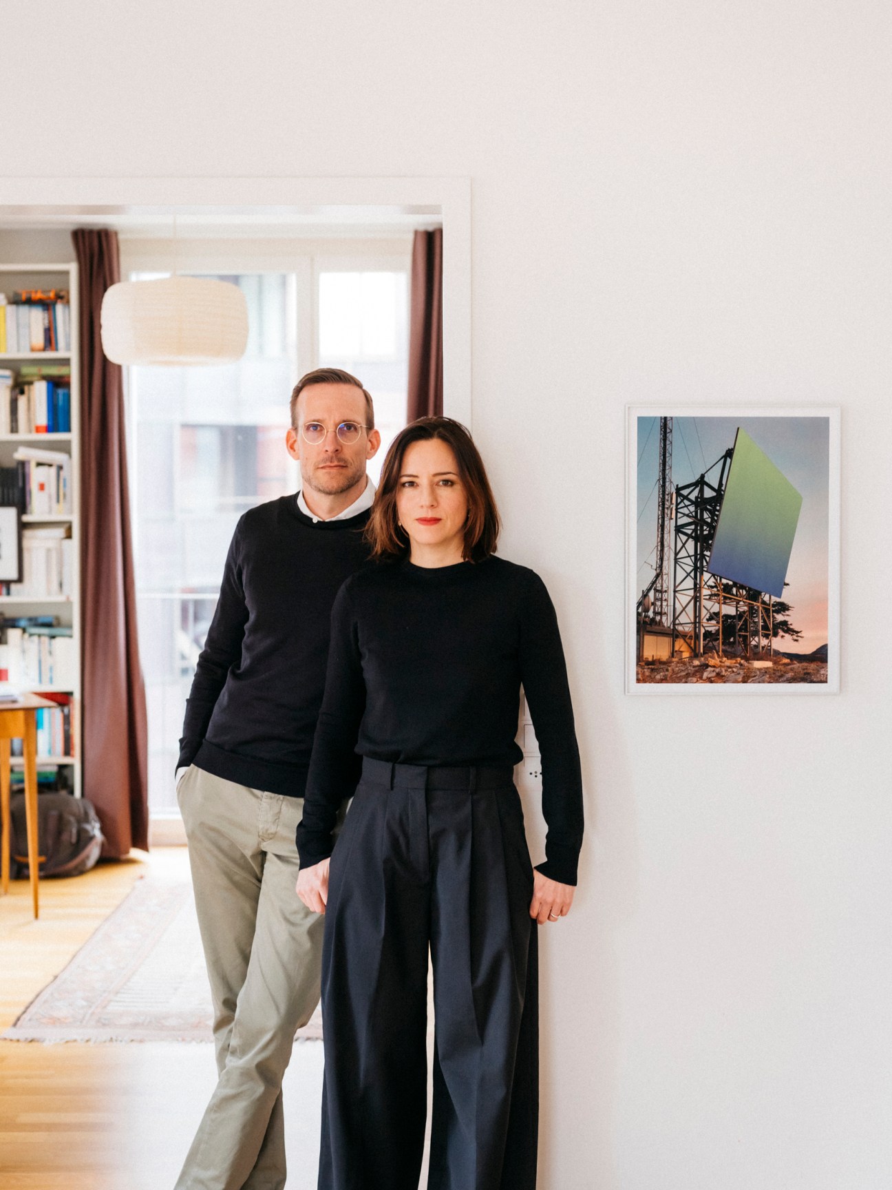 graphic designer pair in their home