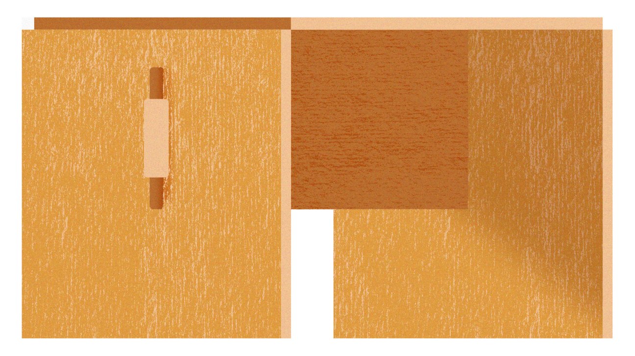 Takt Plint bench in light wood with white leather handles, folded flat against a wooden background.
