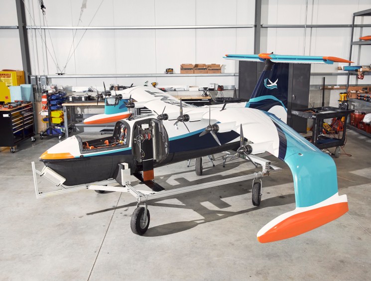 Small colourful seaplane