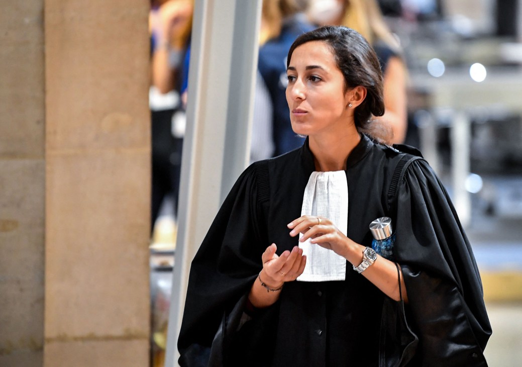 Olivia Ronen, defence lawyer for Salah Abdeslam, speaking to media outside court