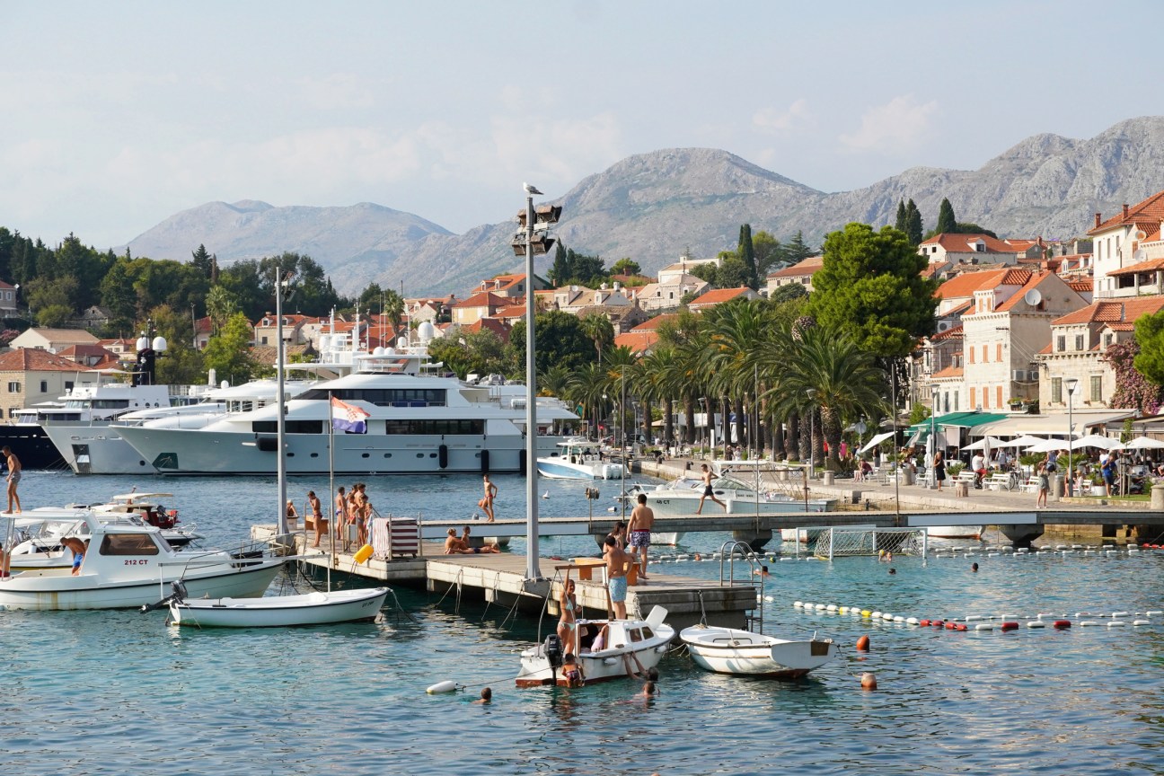 Coastal view of the Adriatic showing the tourism destinations of Croatia and Montenegro
