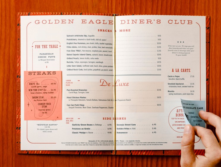 What’s on the menu?