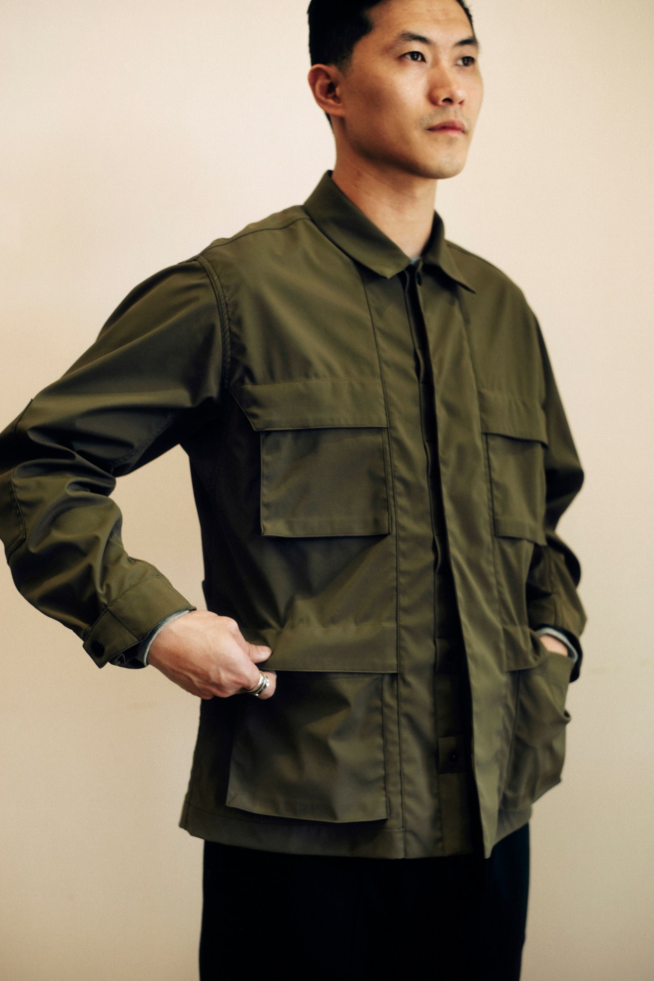 Detail of Haven cold-weather gear showing technical construction
