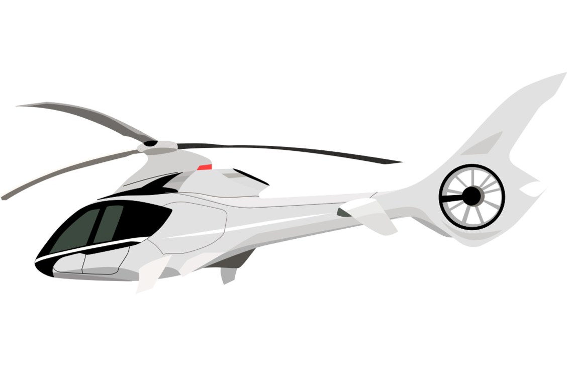 Hill Helicopters HX50 sleek white helicopter with modern design and enclosed tail rotor
