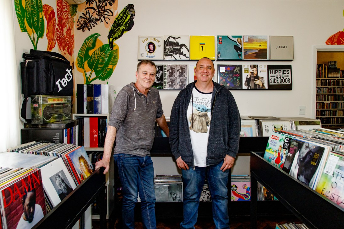 Carlos Alfonsín and Javier Zuker at AZ Discos in Buenos Aires