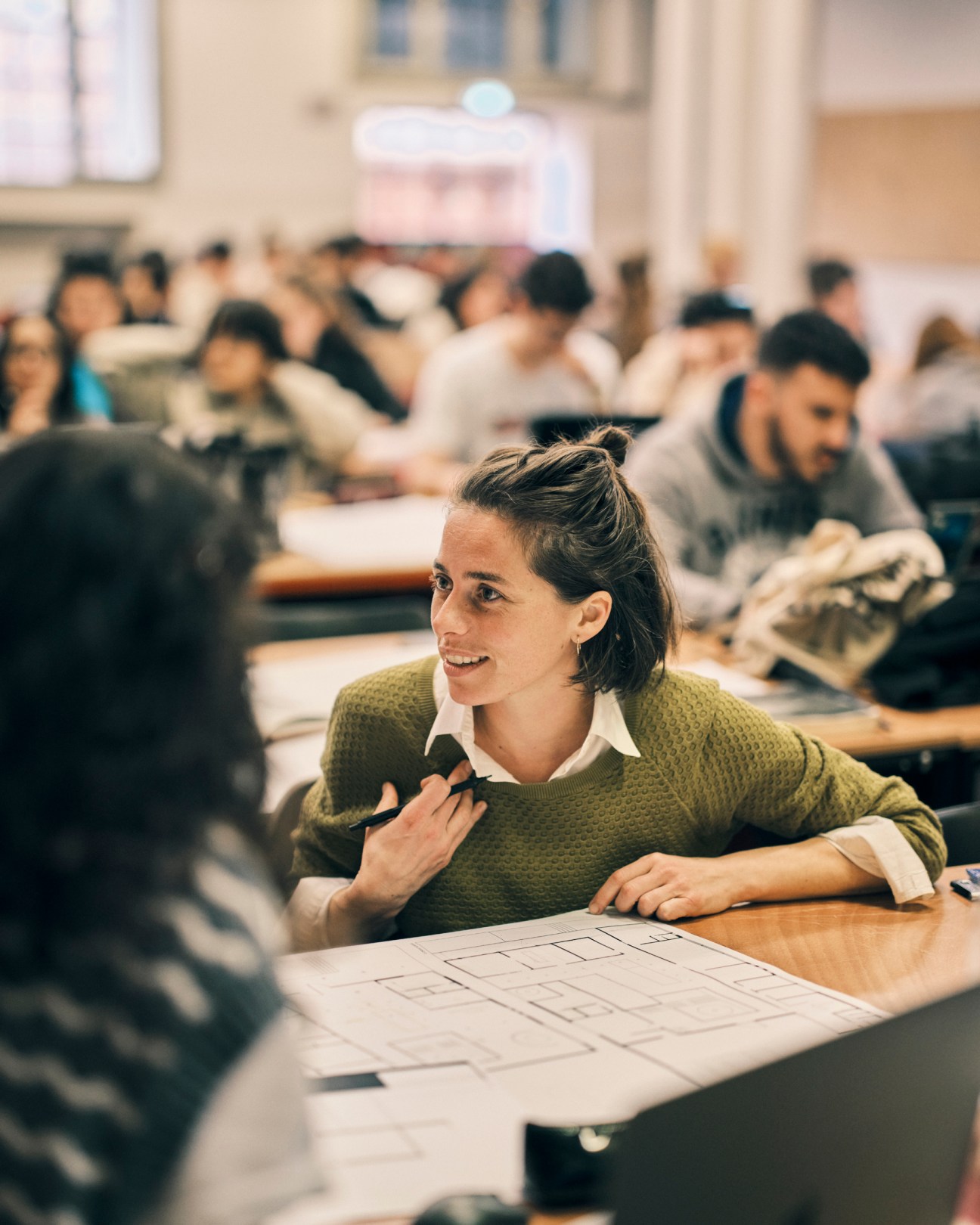Student in Valeria Tatano’s architectural technology class