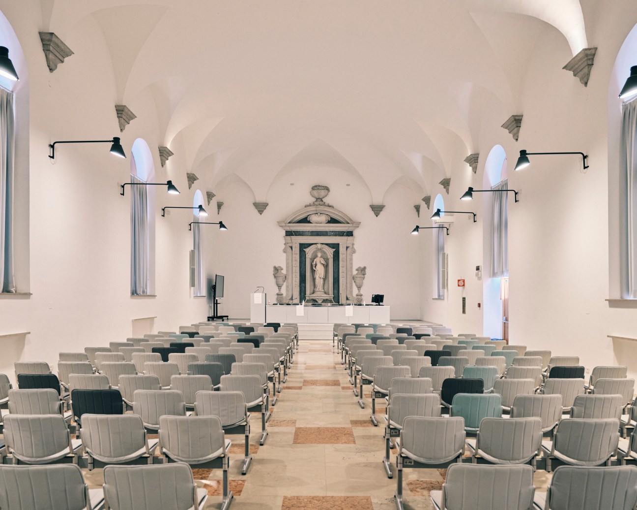 Conferences and graduation ceremonies are held in the Tolentini building complex