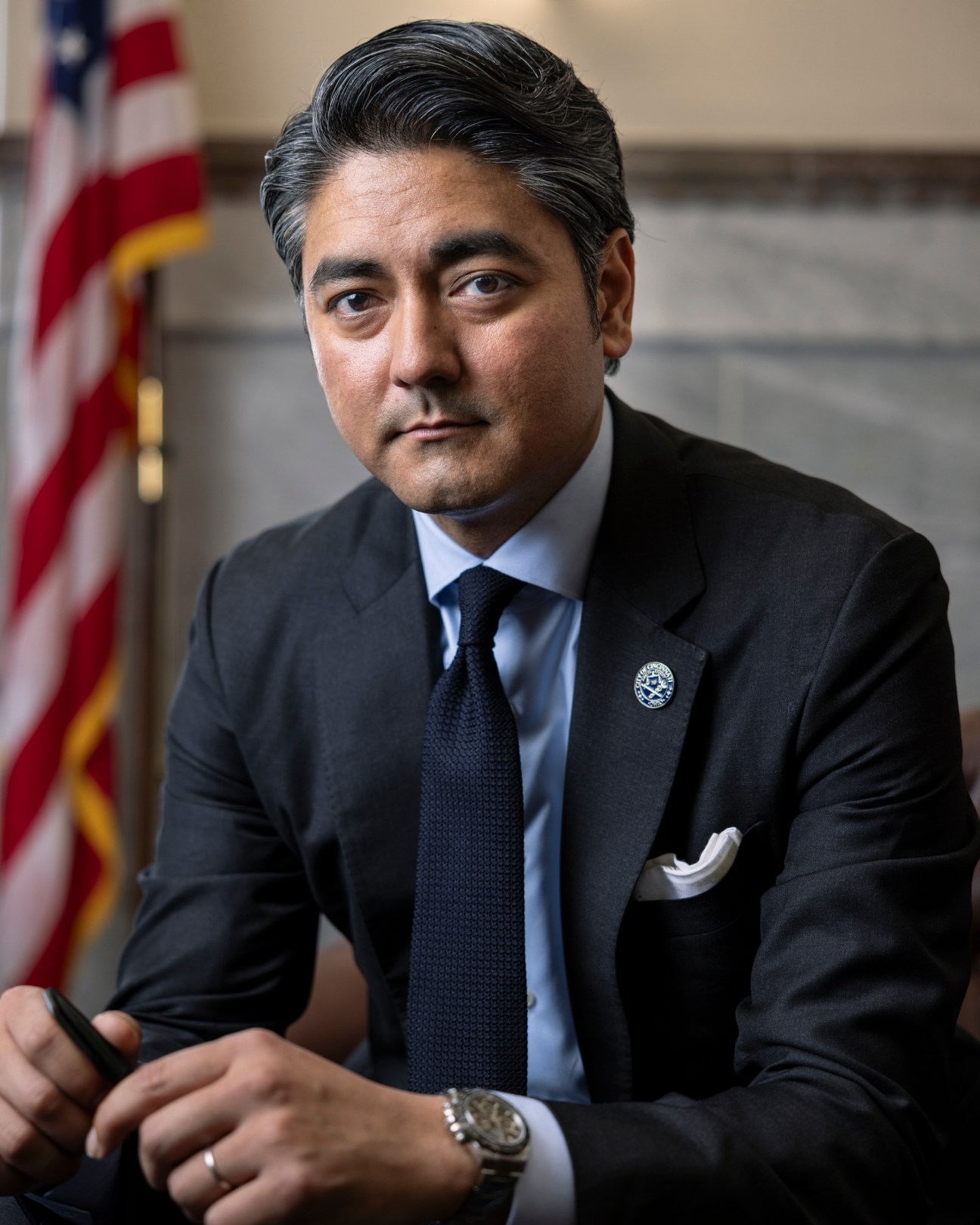 Portrait of Aftab Pureval, mayor of Cincinnati