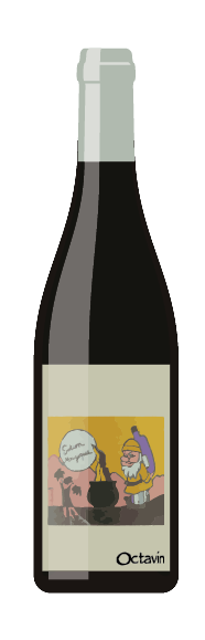 Wine bottle graphic for L'Octavin
