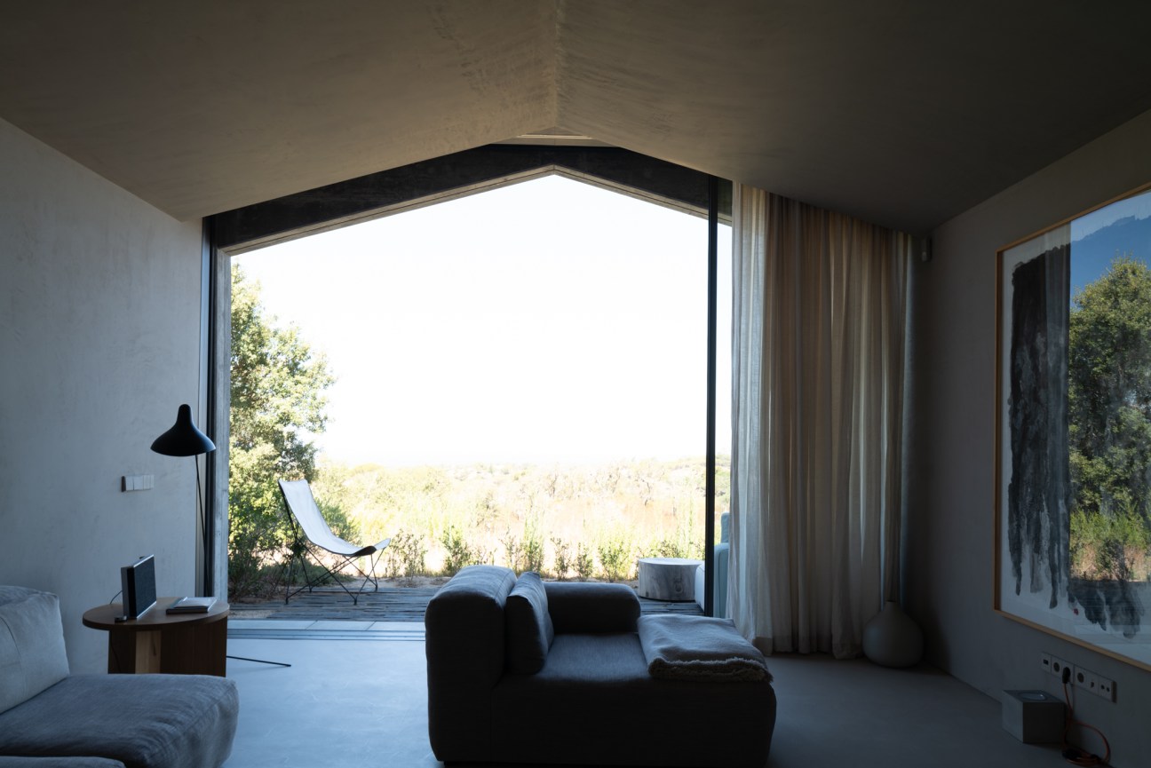 Expansive view of Atlantic Ocean from villa terrace