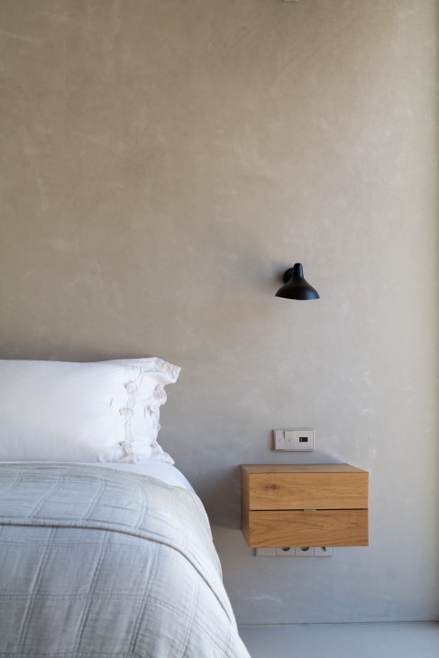 Elegant wooden bedside table with modern design