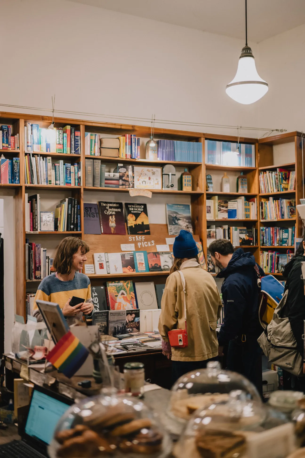 Shelves of Hungarian authors in English translation at Massolit