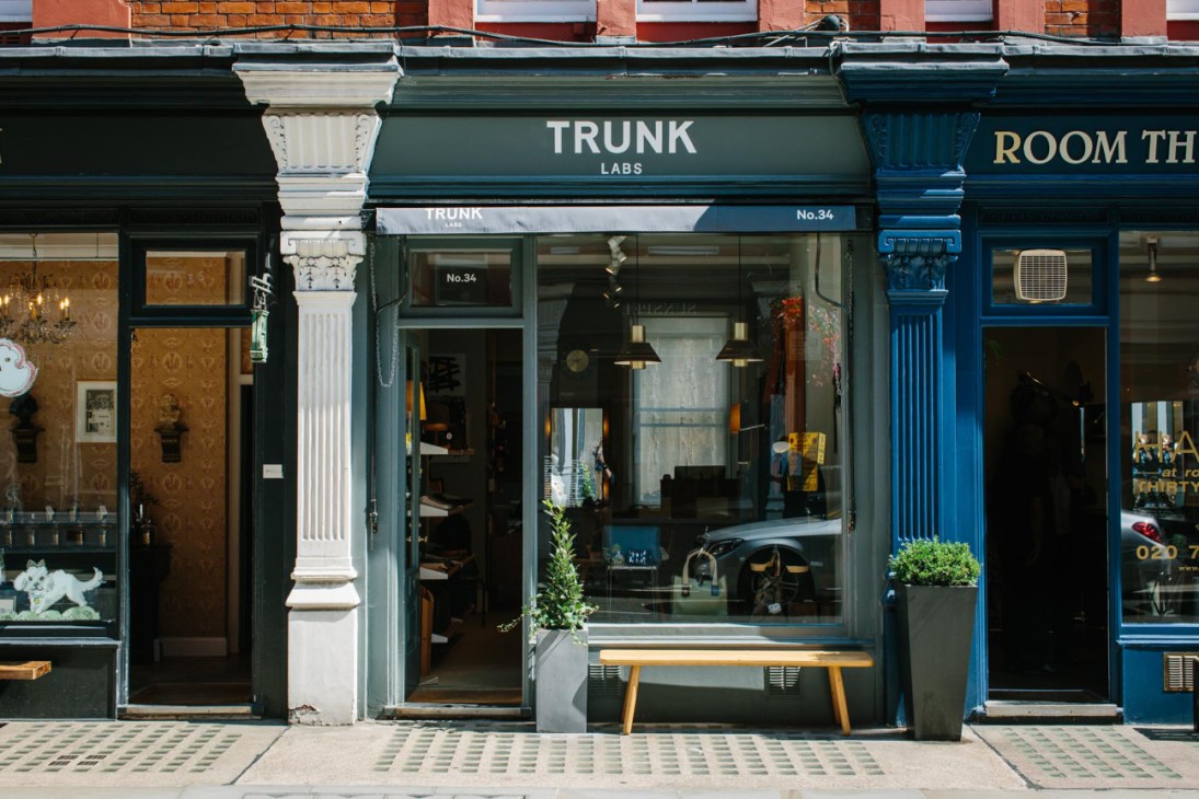 Storefront in London with Trunk Labs at the center