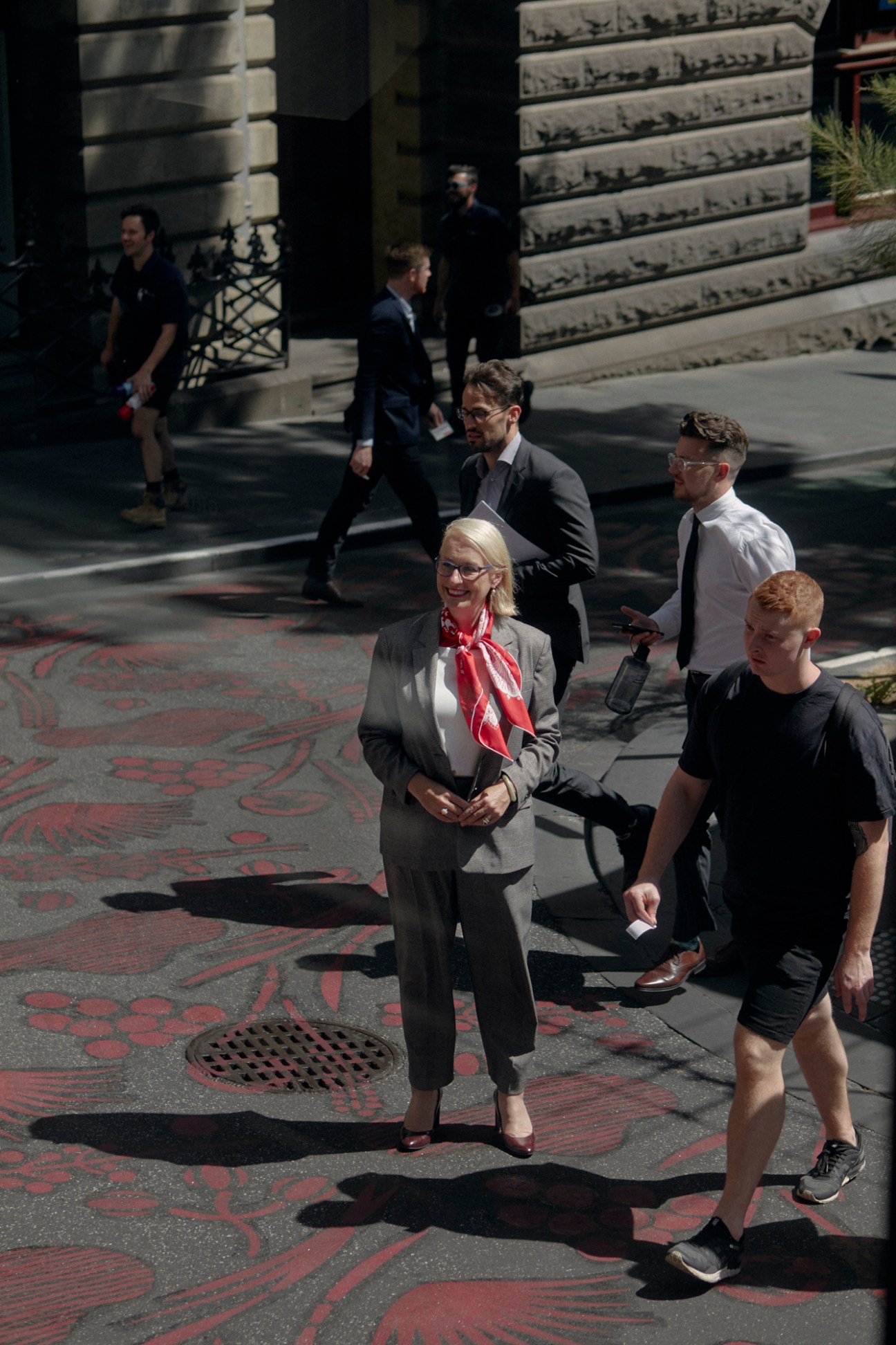 Mayor Sally Capp outside Melbourne Town Hall