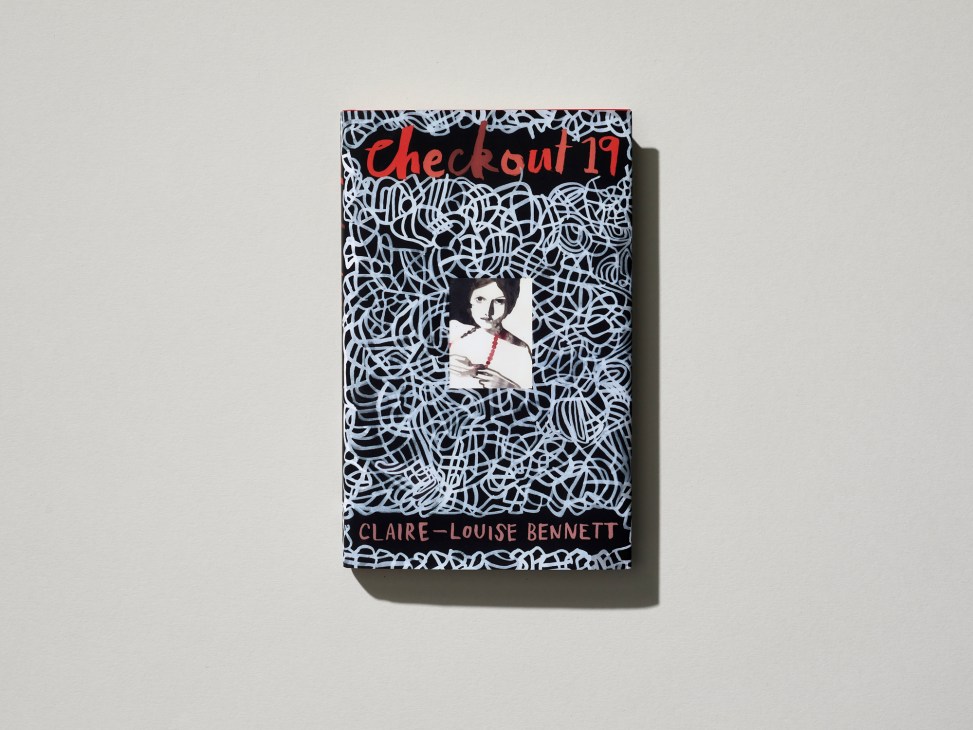 Book cover of Checkout 19 by Claire-Louise Bennett with black and white pattern design