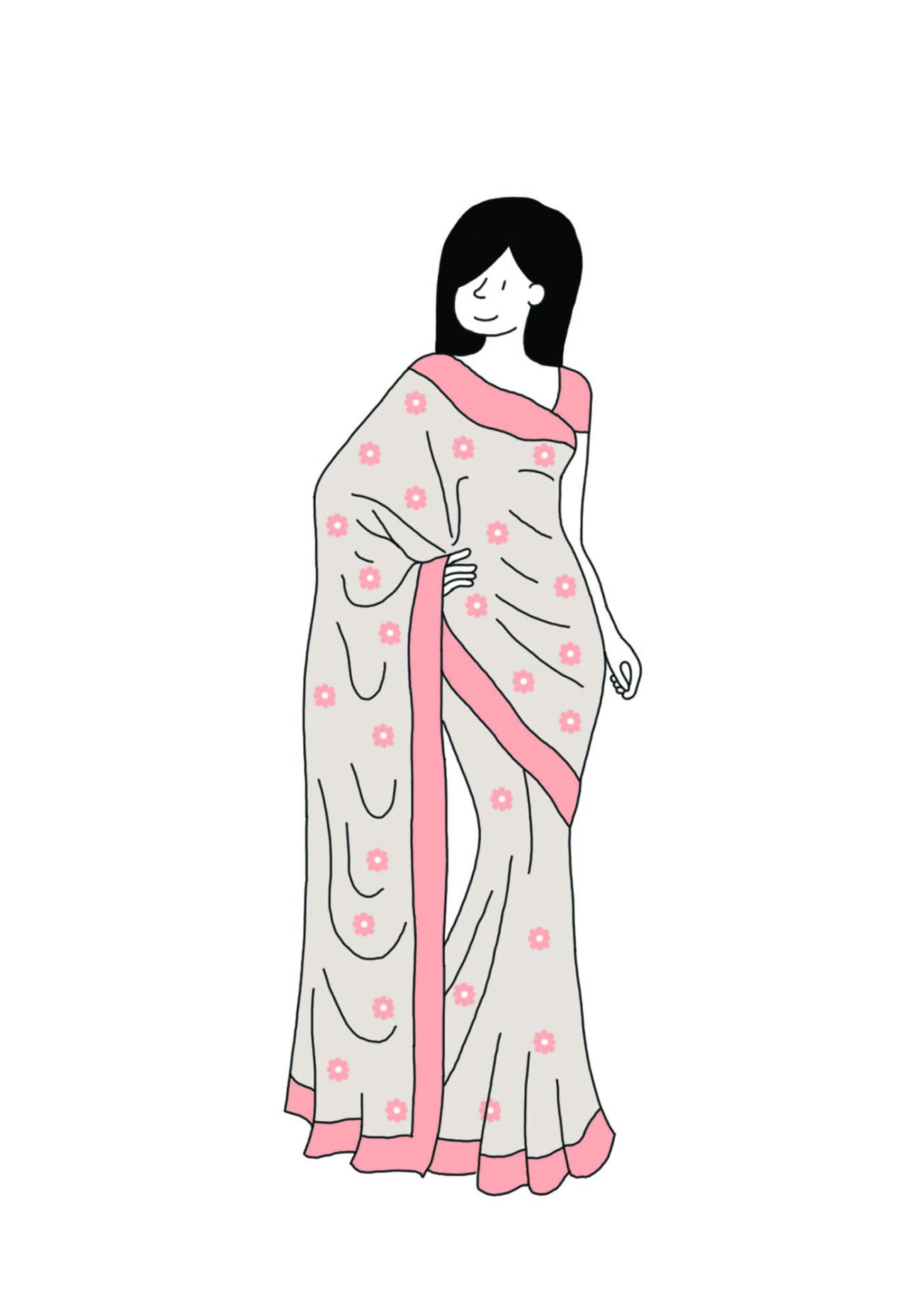 Woman wearing traditional Indian saree in vibrant color