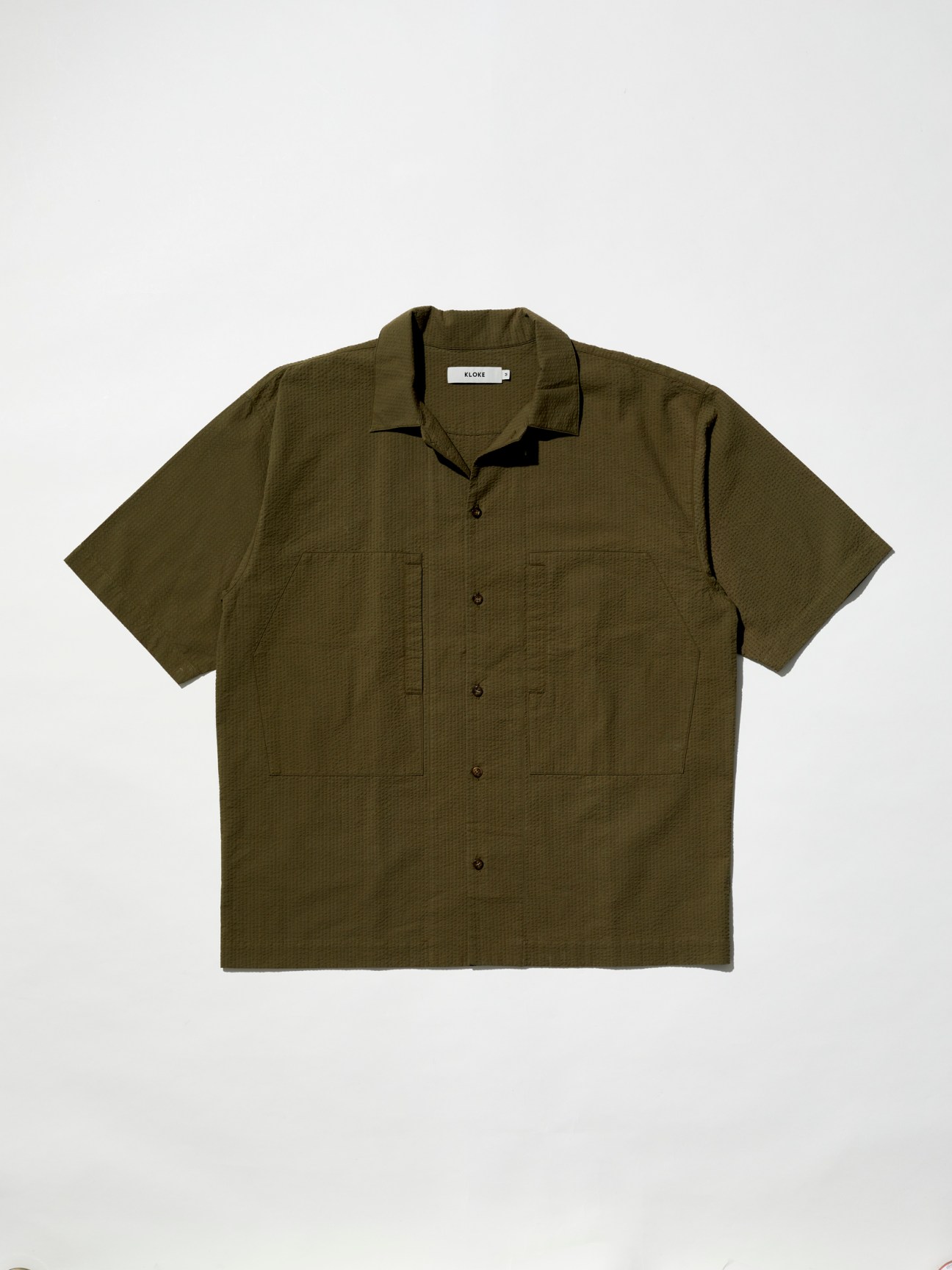 Embroidered khaki shirt by Kloke