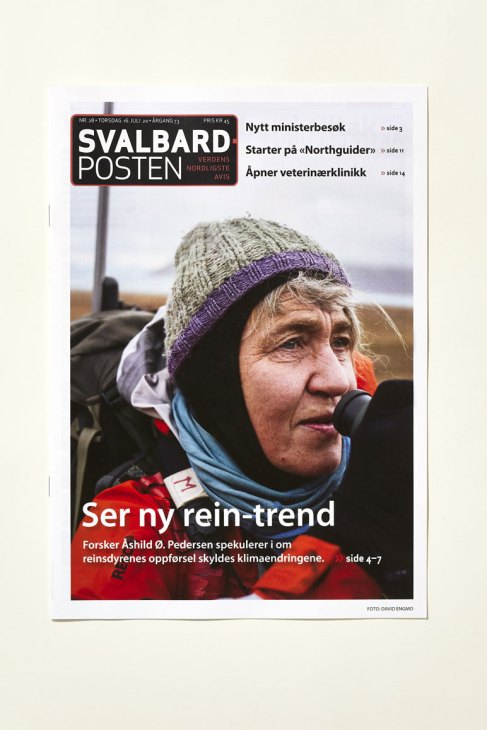 Front page or masthead of Svalbardposten newspaper from Arctic archipelago