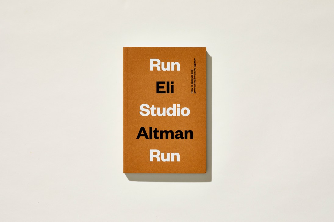 Orange book cover titled 'Run Studio Run' by Eli Altman displayed against a neutral background.