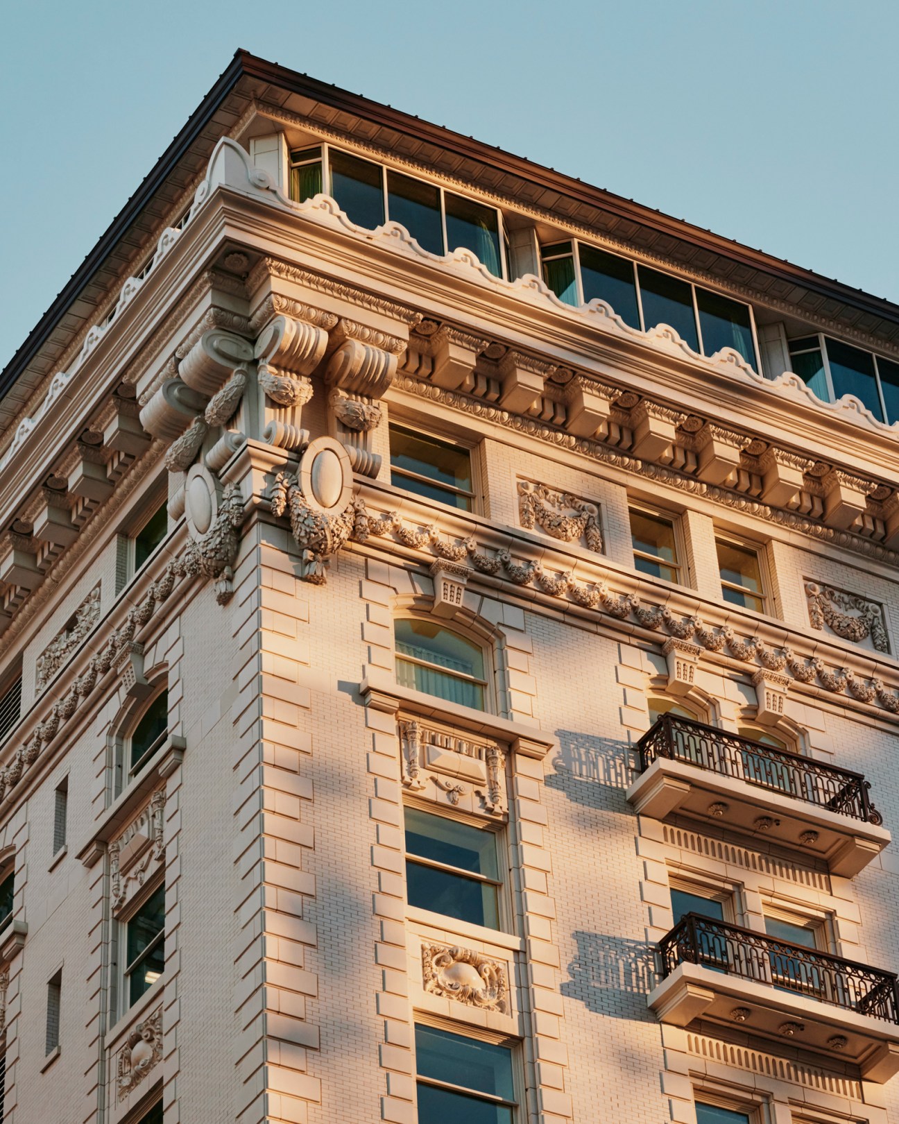 Ornate historic building with classical architectural details and decorative stonework