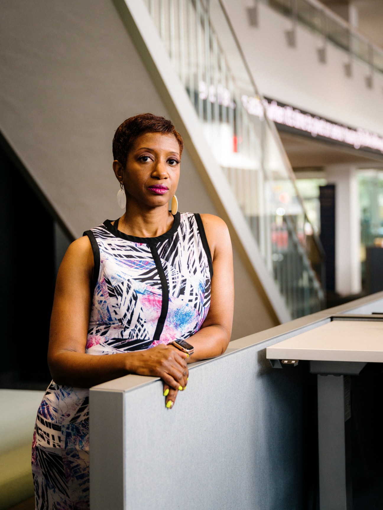 Katrice Hardy, executive editor of The Dallas Morning News, poses in professional attire
