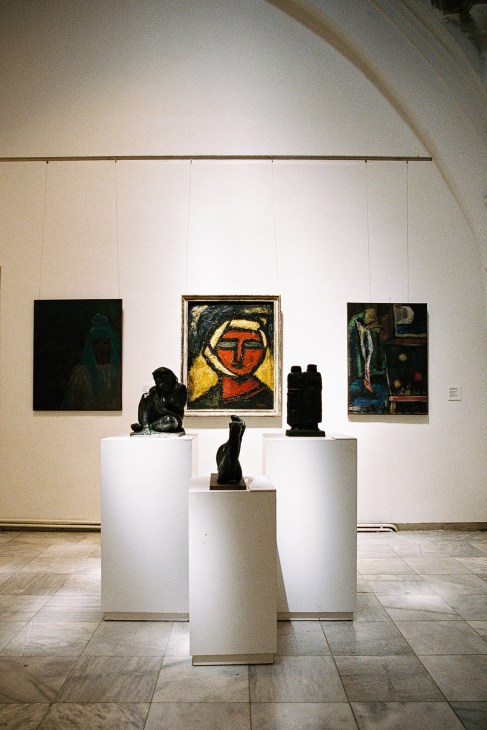 Traditional and contemporary artworks on display in the National Gallery of Macedonia
