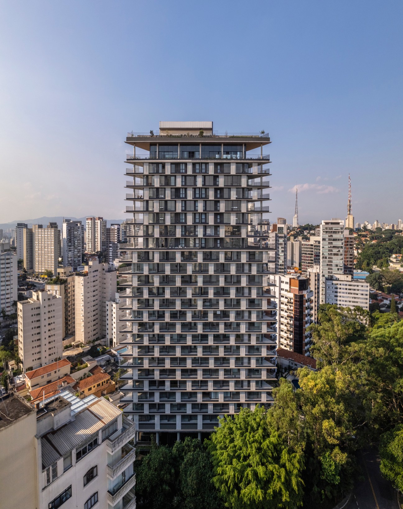 High water mark - Onze22's rooftop pool is just one of the development's communal spaces that blend the shared and private realms to create its sense of a 'grand house'.
