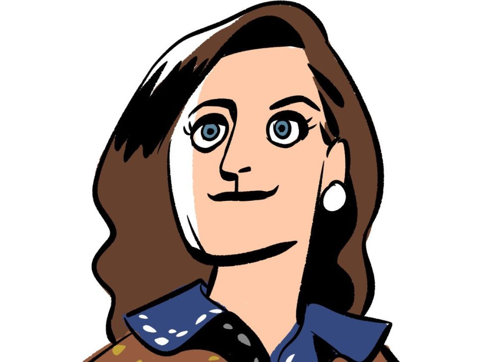 Jennifer Roberts, CEO of Design Miami, portrait illustration