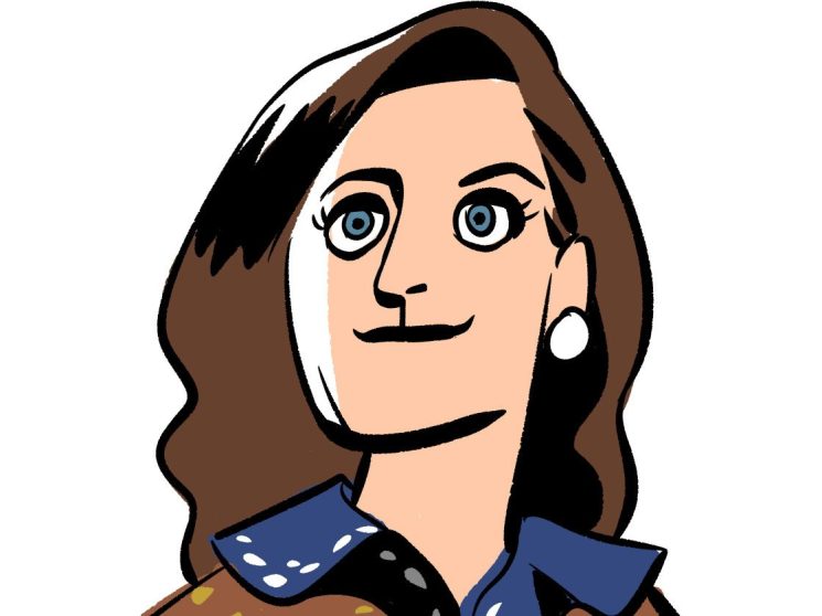 Jennifer Roberts, CEO of Design Miami, portrait illustration