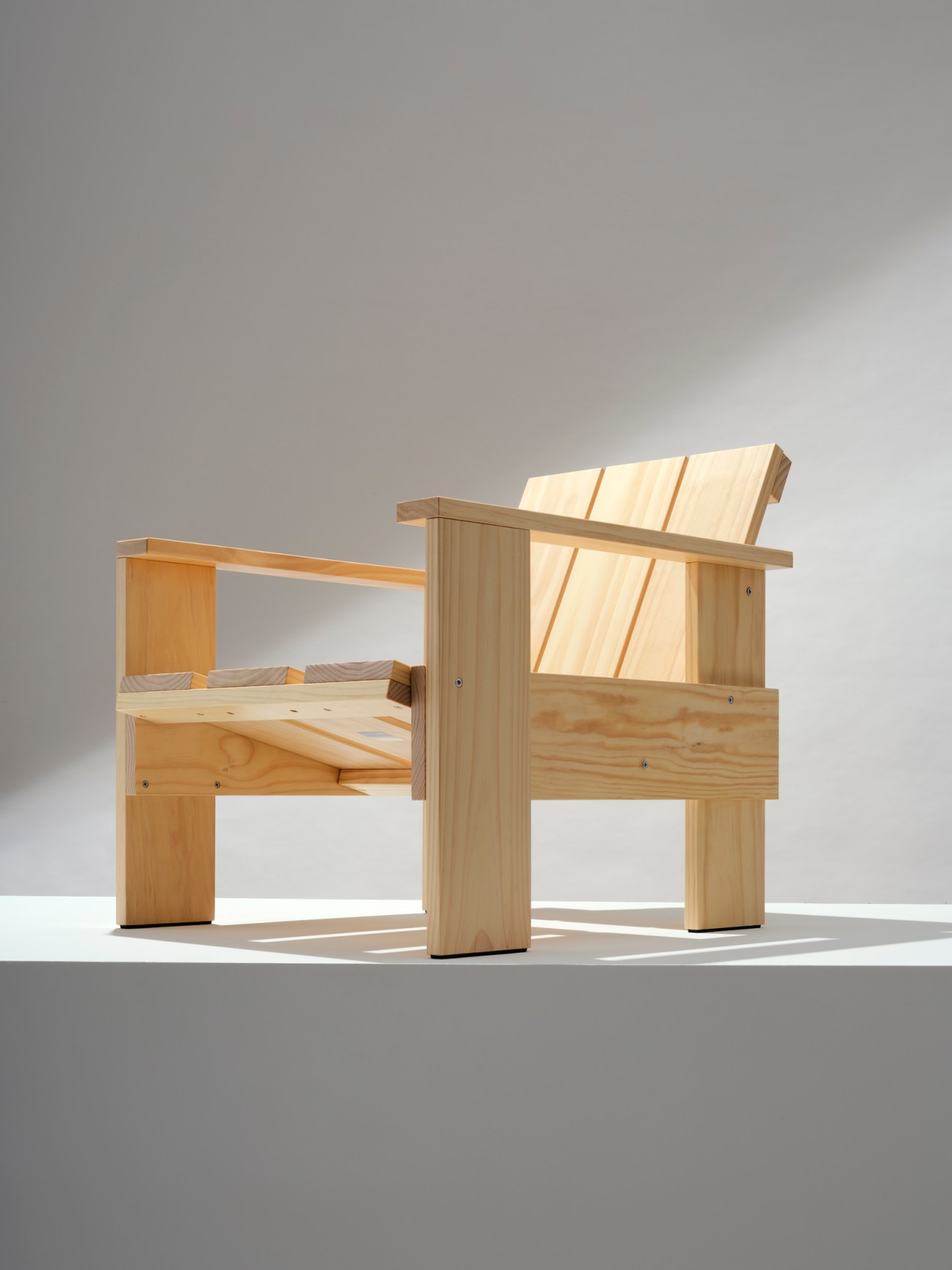 Crate collection outdoor furniture by Rietveld Originals showing the wooden shipping crate-inspired design
