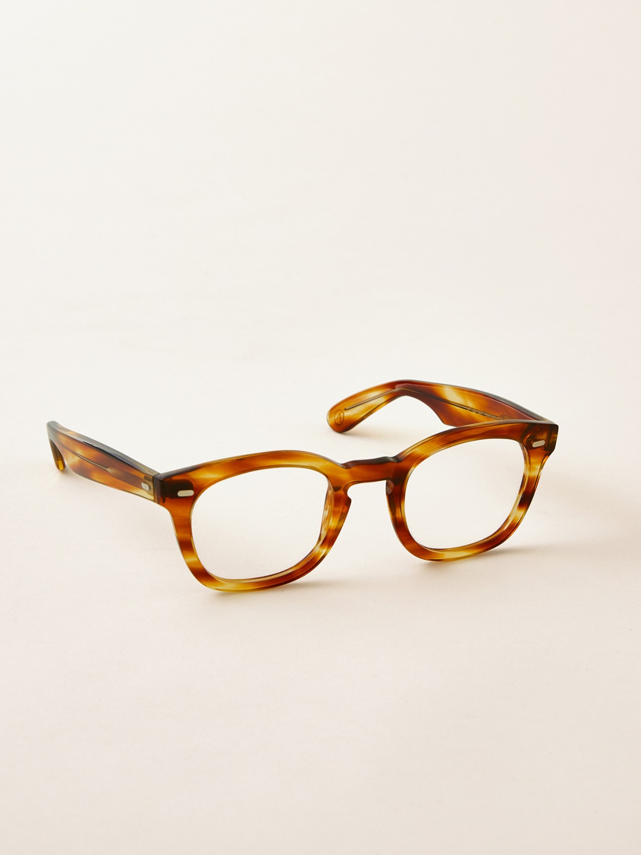 Tortoiseshell acetate eyeglasses with clear lenses by Article One x Monocle.
