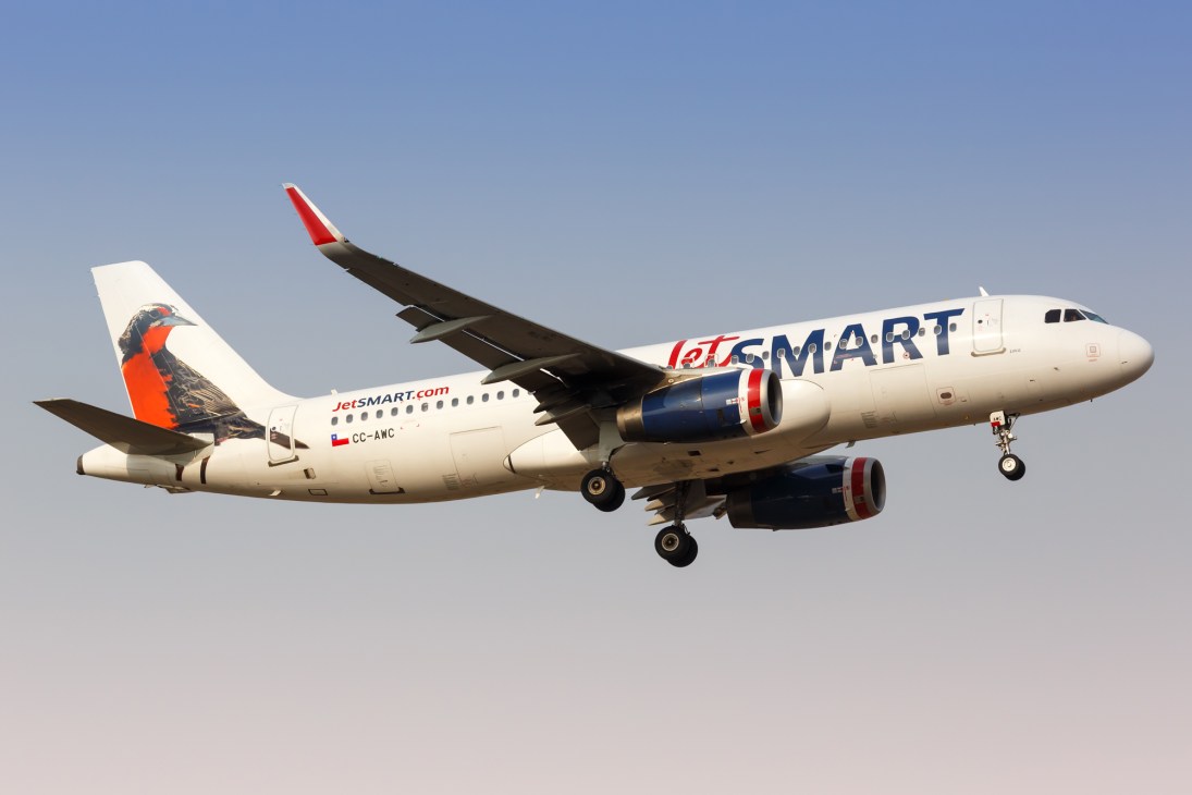 JetSmart airplane on airport tarmac