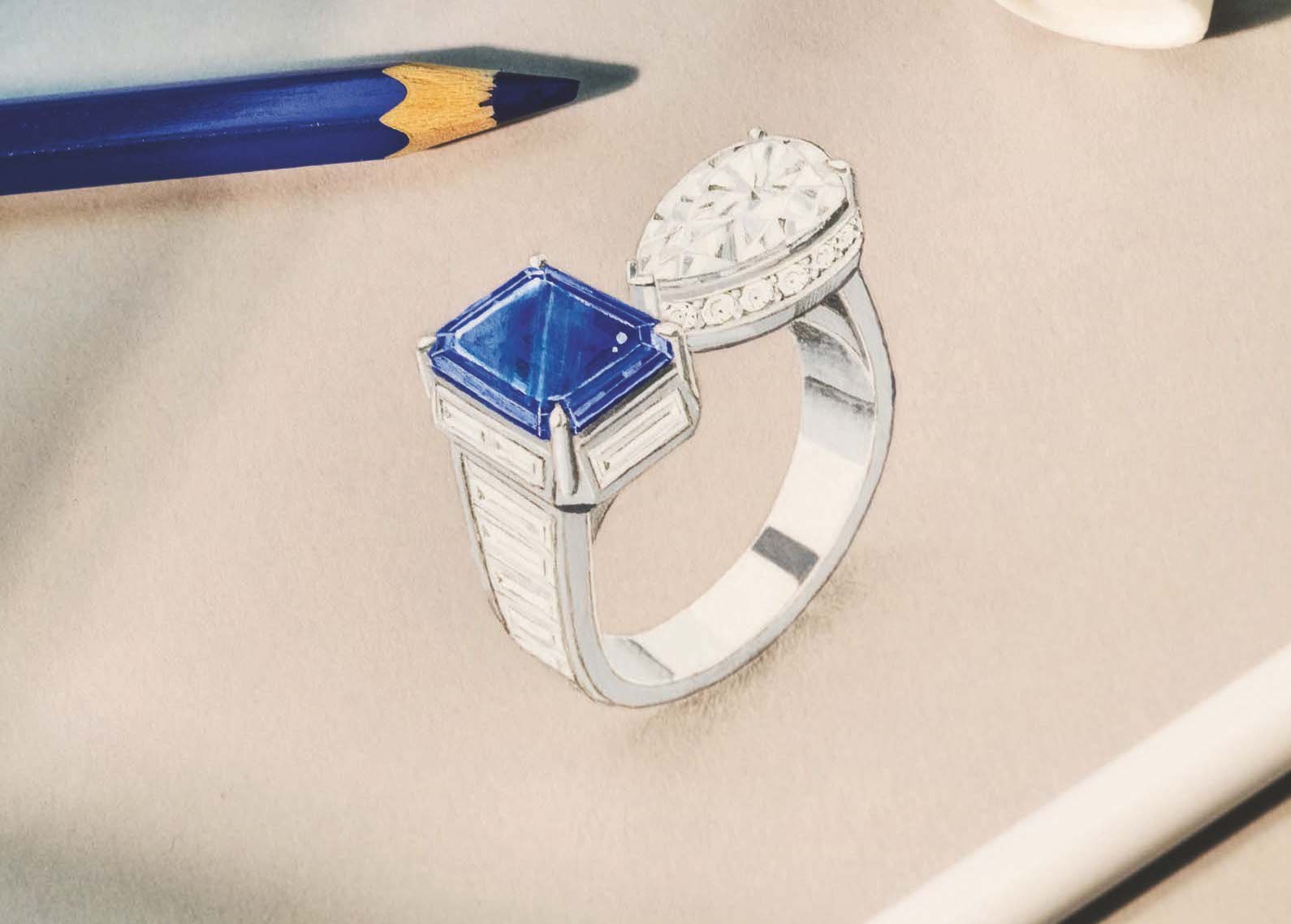 An illustration of a Bucherer ring design